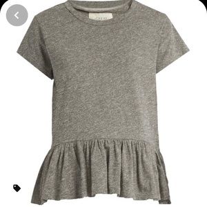 The GREAT: Grey Peplum Tee